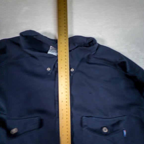 STEELGUARD FR Performance Navy Blue Button Down Shirt Long Sleeve Workwear 3XL - Picture 9 of 10